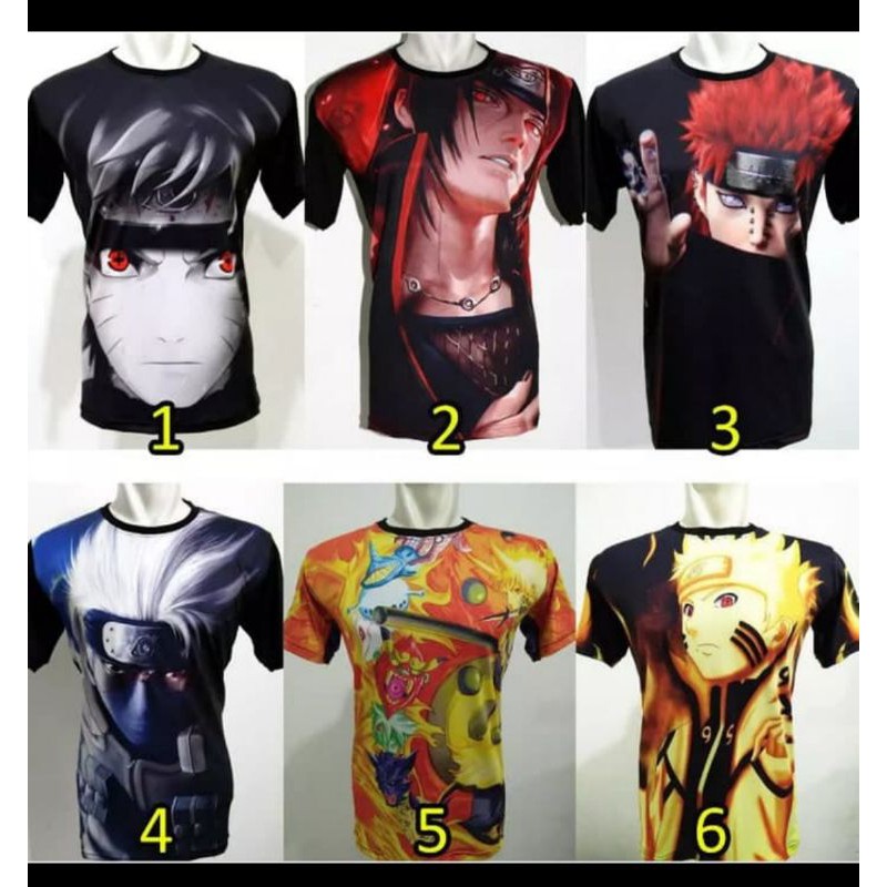 kaos Naruto full print anak dewasa