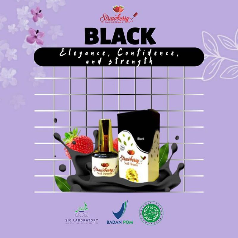 NAIL HENNA STRAWBERRY (NHS) - BLACK