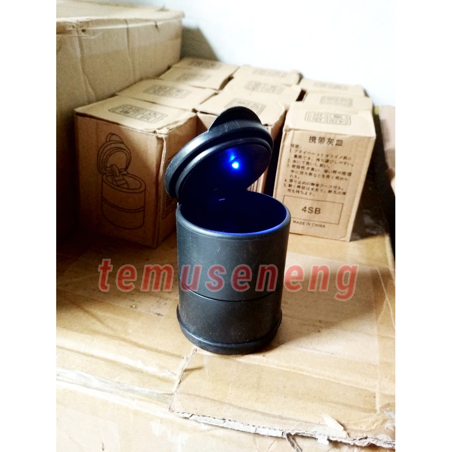 Asbak Mobil Led Lampu Biru Aksesoris Mobil Interior