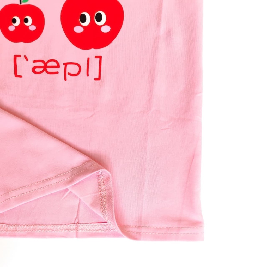 Promo !! Atasan anak perempuan import / Kaos lembut anak / Atasan two apple blush ukuran 6 bulan- 2 tahun