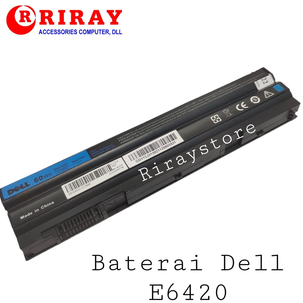 Baterai Original Laptop Dell Latitude E6420 E6430 E6440 E5420 E5520 E6420 E6440 E6520 E6530 E6540 E5520 T54F3 T54FJ