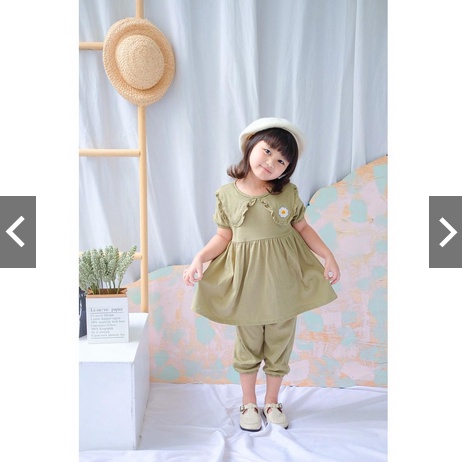 Setelan Anak perempuan sett  Lucuna Mix Warna Size 1-5tahun setelan daisy