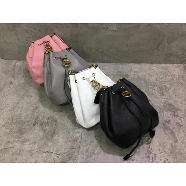 Coach Elle Drawstring In Pebbled Leather