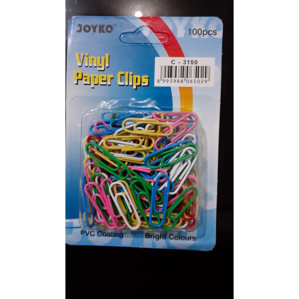 

Paper Clips Klip kertas warna Joyko C-3100 (100 pcs)