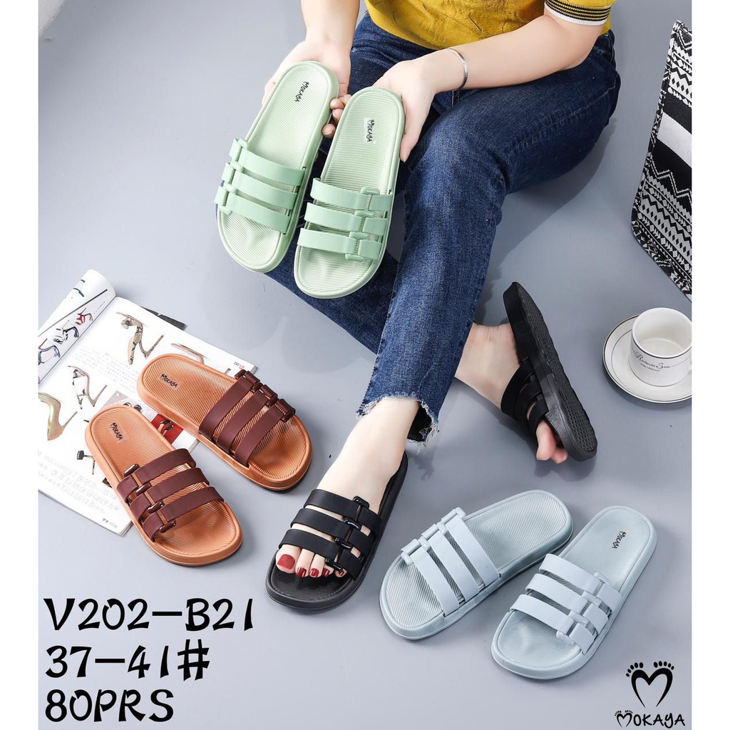 SANDAL SLOP BAN TIGA BEST SELLER MOKAYA V202-B21