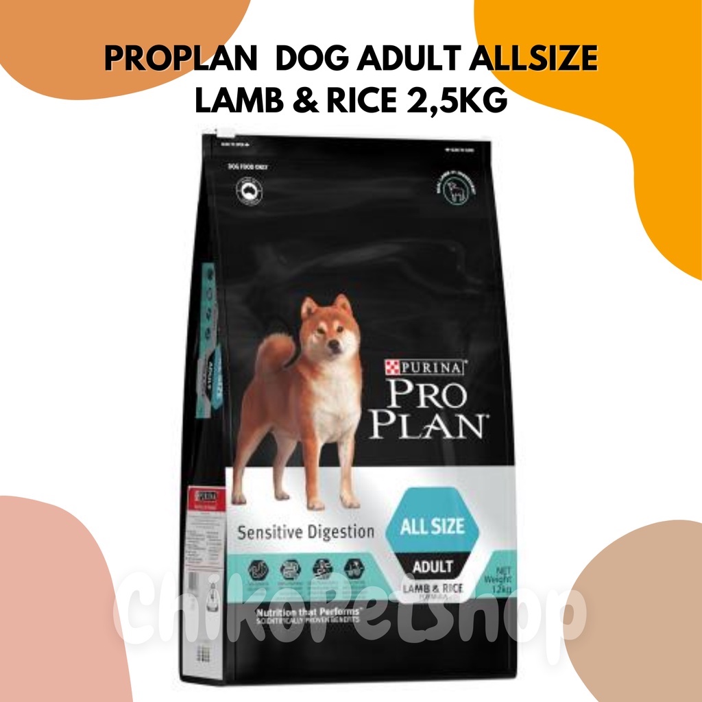 PROPLAN ADULT DOG ALL SIZE Sensitive Digestion Lamb &amp; Rice 2.5Kg