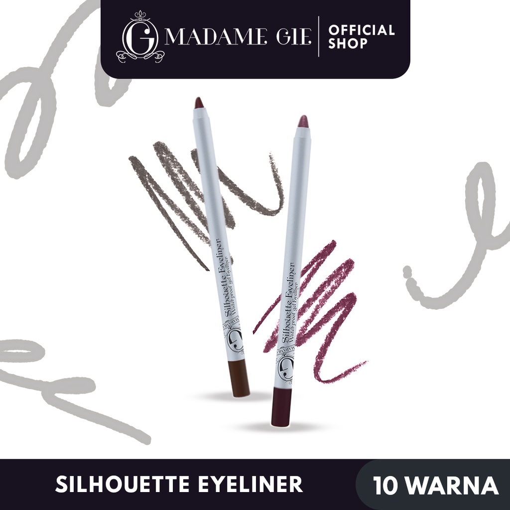 Madame Gie Silhouette Eyeliner - Makeup Eyeliner Pensil Waterpoof