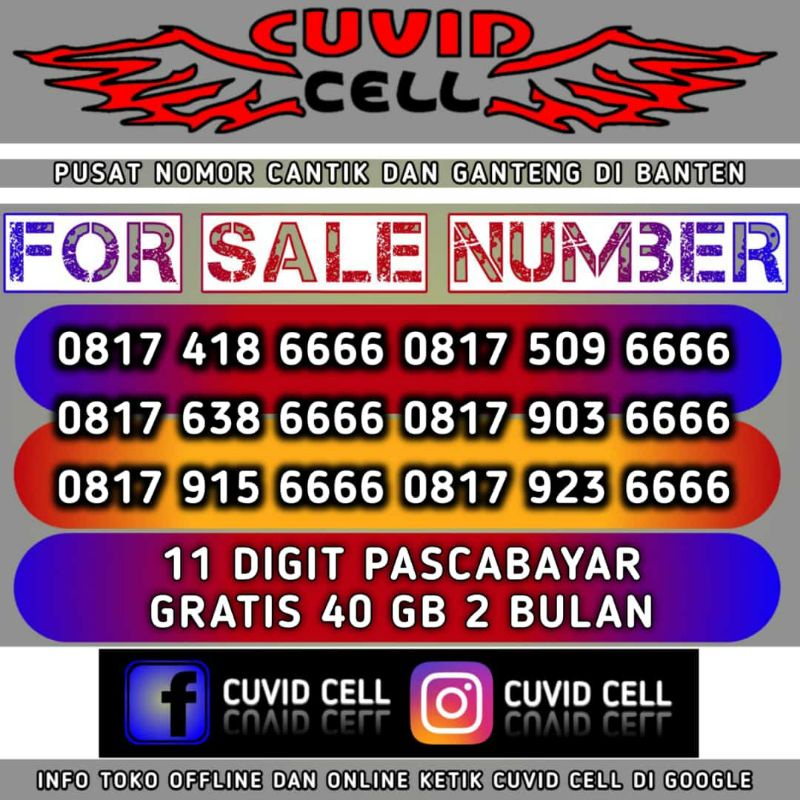 Nomor cantik super XL pilihan 11 digit 6666