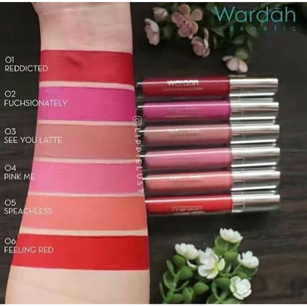 Banting Harga  LIP WARDAH - Liquid Exclusive Lip Cream / Lipcream / Lipgloss Matte Terlaris Gg