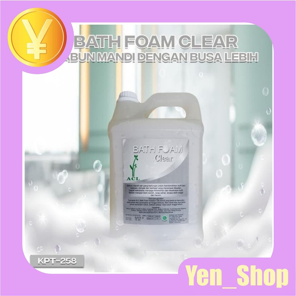 BATH FOAM CLEAR 5 KG sabun cair jerigen bathub menutrisi kulit lembut sabun