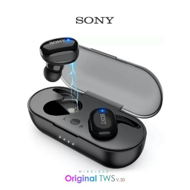 Earphone SONY TWS V5 Headset Stereo Wireless  Bluetooth Touch Control