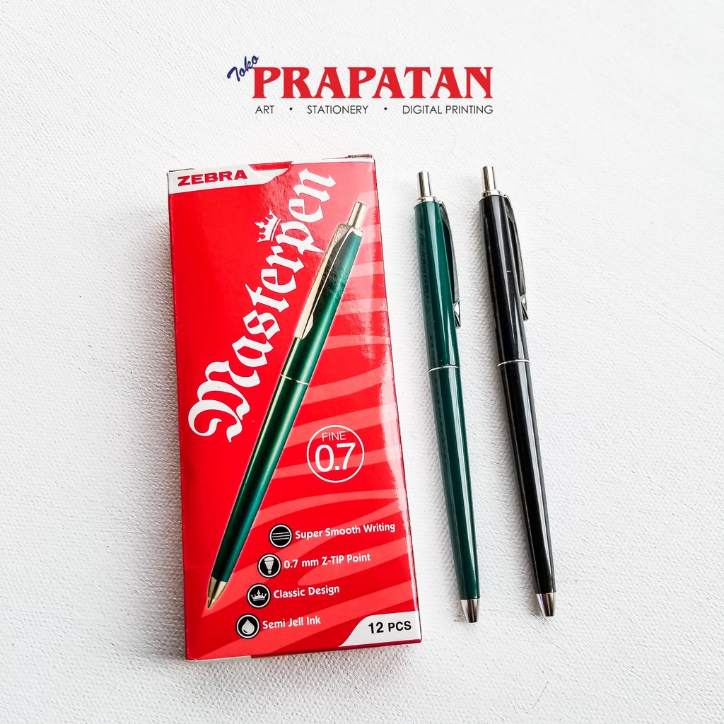 

Zebra Masterpen 0.7 Black Ink Pulpen