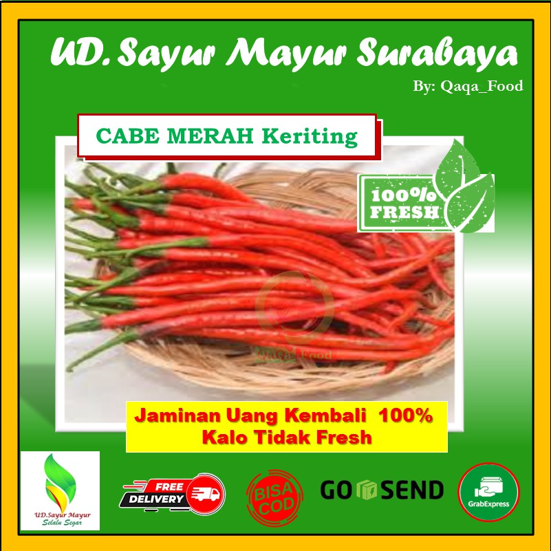 

CABE Lombok Keriting Kriting Plintir Segar fresh sayur sayuran Murah Berkwalitas 250 Gram - UD010