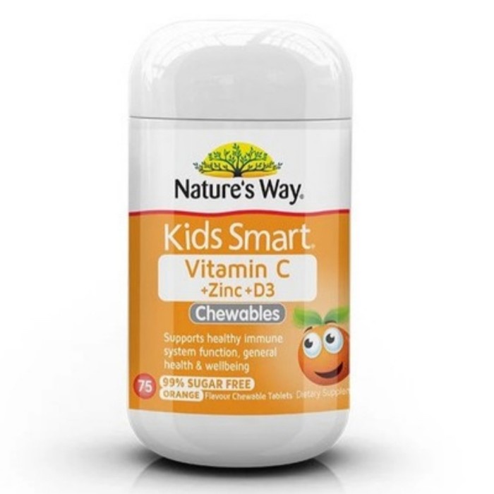 Natures Way Kids Smart Vitamin C Zinc D3 75 Tablet (Vitamin Anak) Vit Anak -