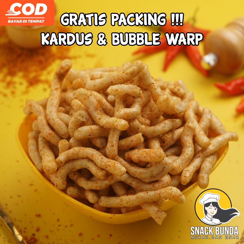 

gurilem pedas 125 gram snack cemilan camilan makanan ringan kiloan