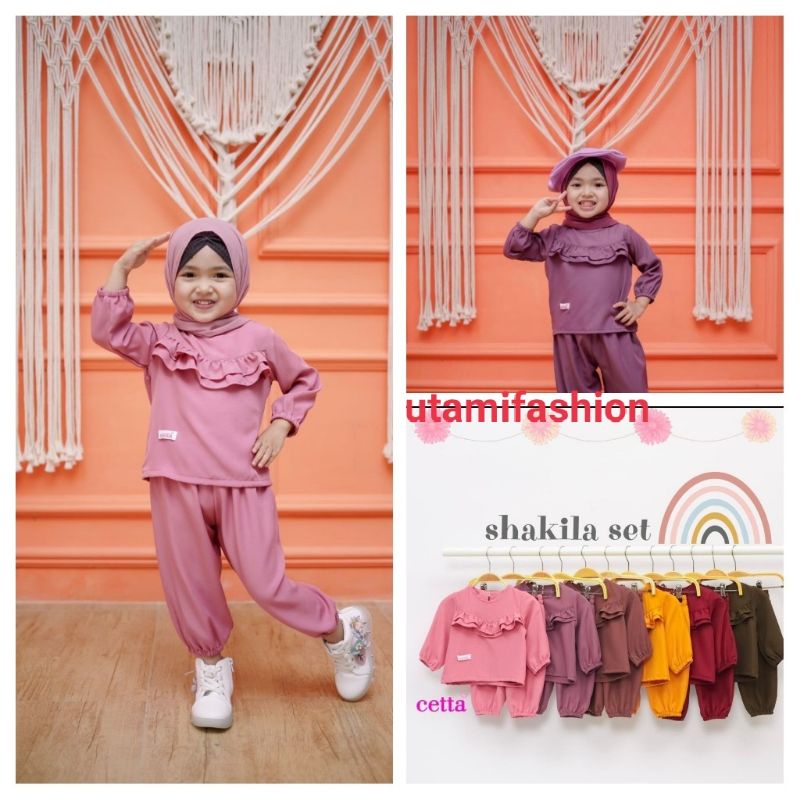 SHAKILA set /Setelan anak / shakila by Cetta /setelan ruffle/ setelan anak perempuan