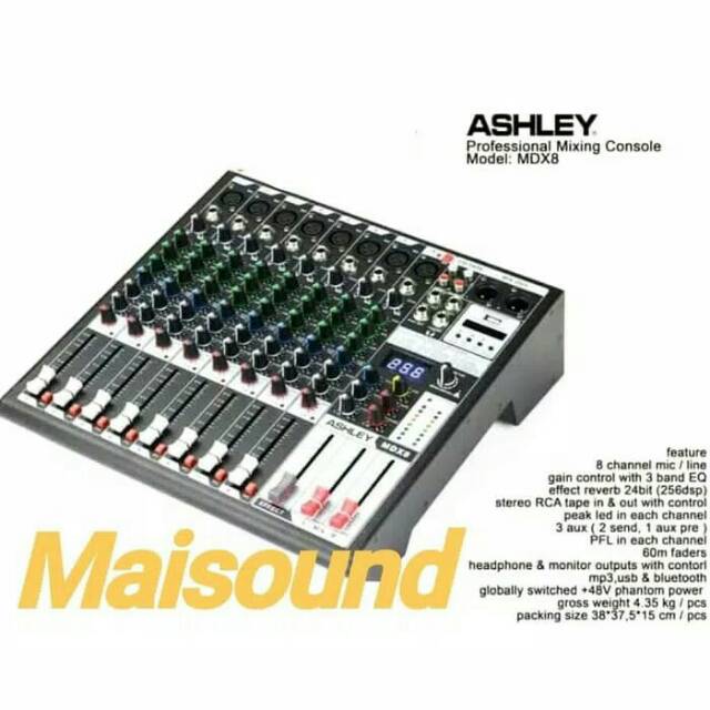 Mixer Ashley MDX8 ORIGINAL Ashley MDX 8 3Aux 8 Channel
