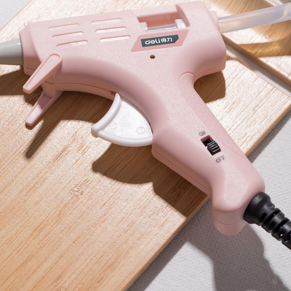 

Terkini Deli Melt Glue Gun/Lem Tembak 20W Warna Biru/Pink Gratis 10 Lem DL39002X /Alat Perkakas FG3#
