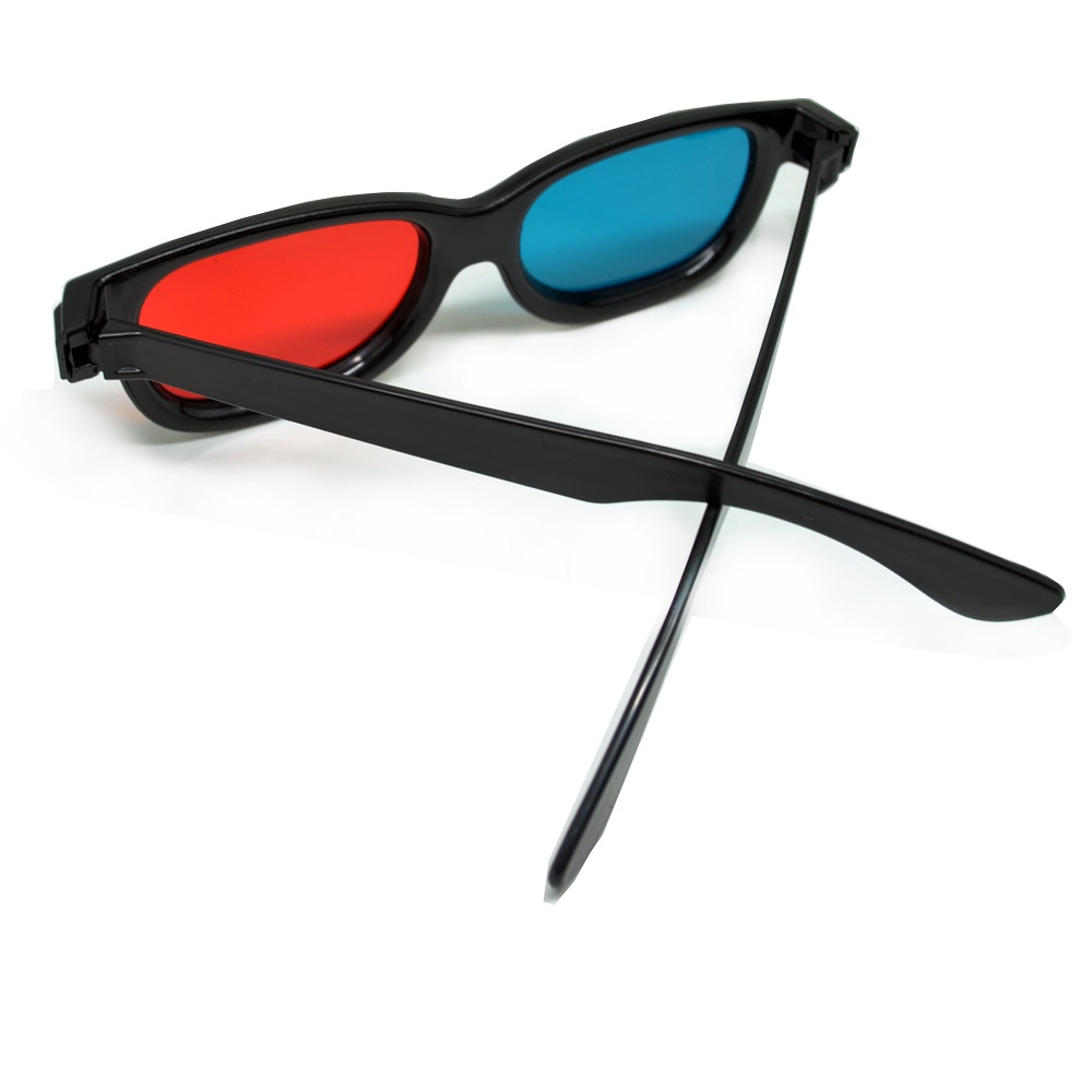 Kacamata 3D Frame Plastik Murah - hitam
