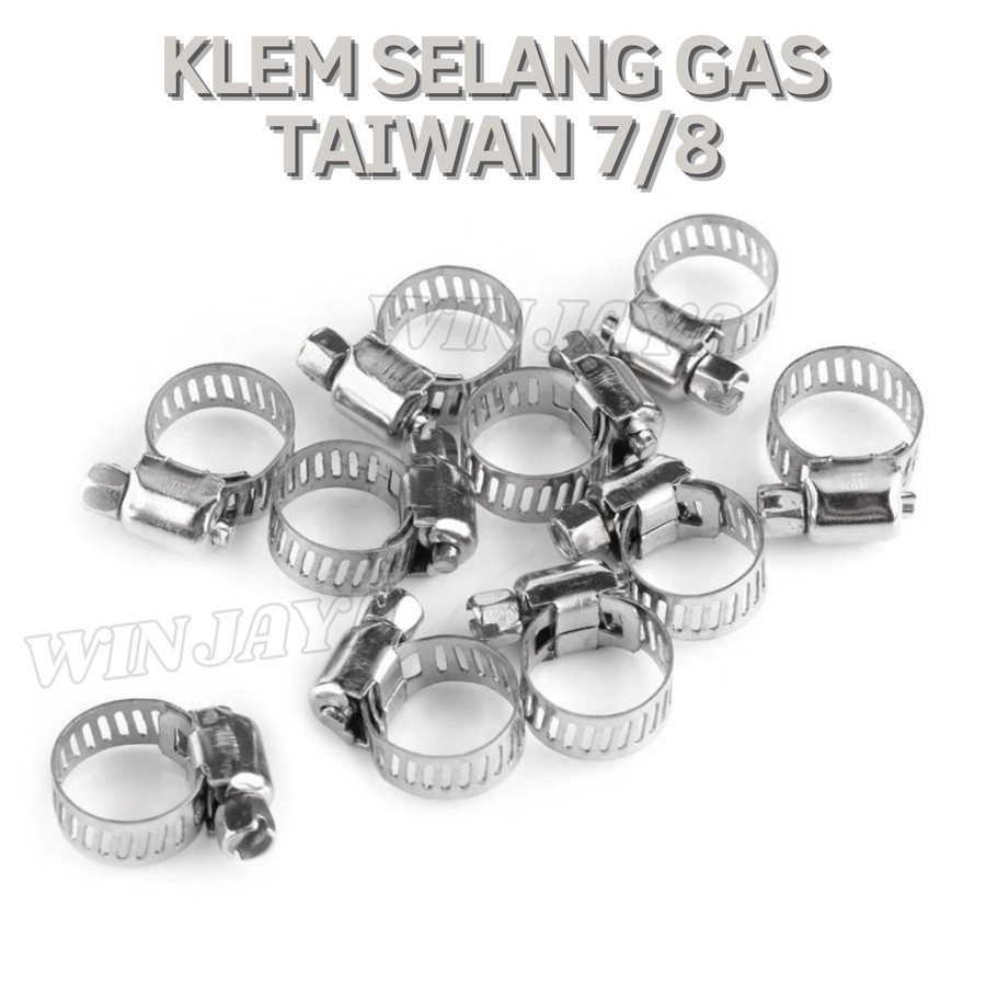 KLEM SELANG GAS TAIWAN 7/8&quot; KLEM SELANG AIR OBENG STAINLESS