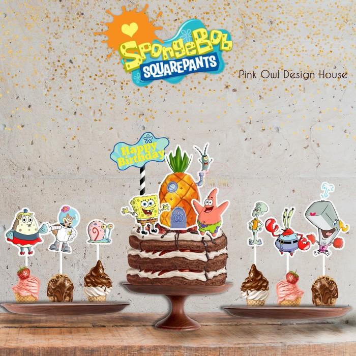 Spongebob Squarepants Cake Topper | Hiasan Kue