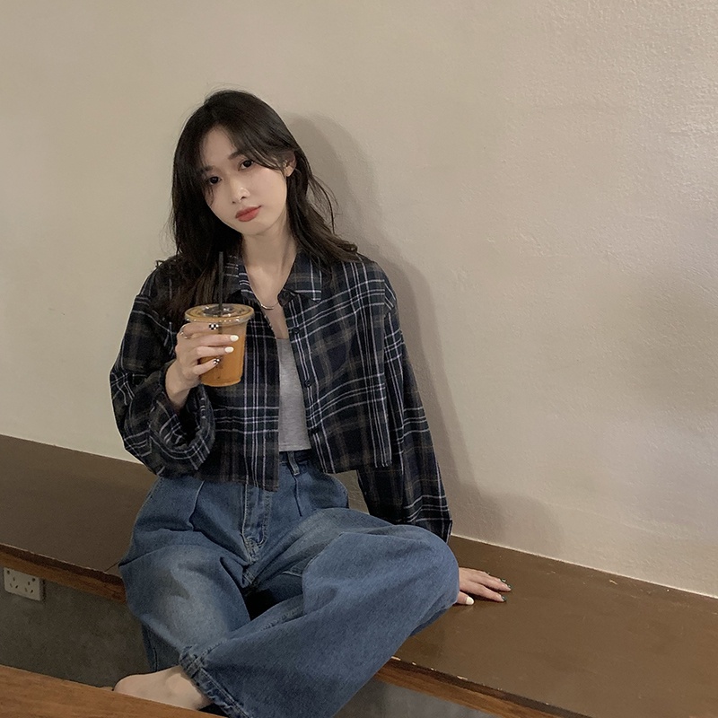 New biru laut high waist murah celana jeans panjang wanita boyfriend kulot