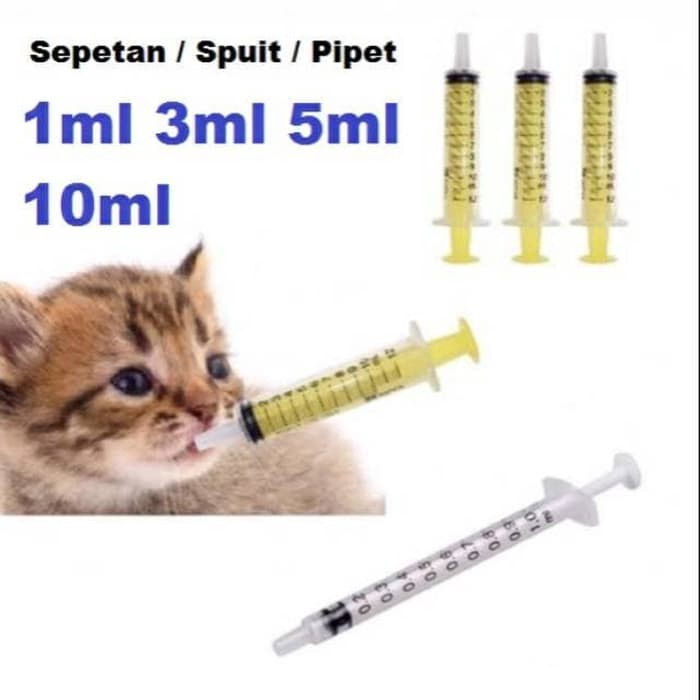 Spuit Kucing 2ml 3ml 5ml 10ml Spet Kucing Pipet Kucing Pipet Hewan FEFARM