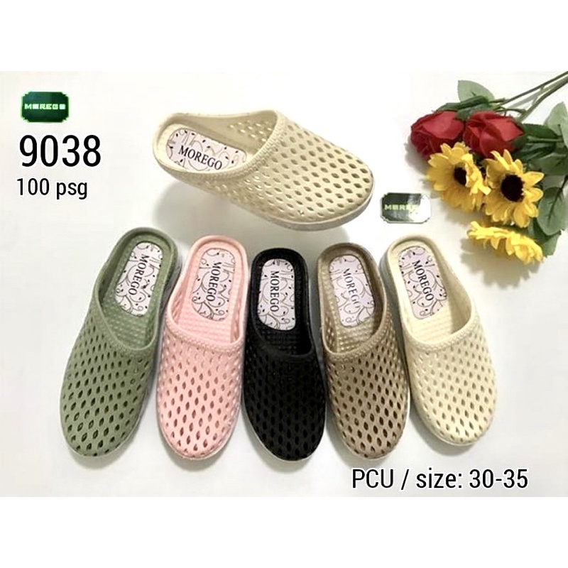 Sandal Sepatu Anak Motif Bunga dan Jaring Polos Import Mokaya 9038-68 dan Import Morego 9038
