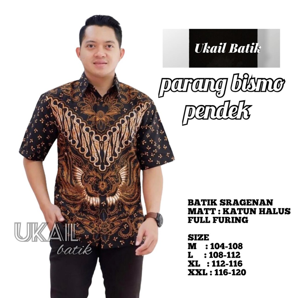 PARANG BISMO UKAIL KEMEJA BATIK SOLO PRIA LENGAN PENDEK LAPIS FURING ATASAN BATIK PREMIUM MODERN KATUN HALUS ARYANA DWI PEKSI TRI TUNGGAL DWI SUKMO PEKSI IJO NOGO EMAS ABDHI VIOLET ABDI JAYA PRASTOWO MERAH PRASTOWO PINK MEGO TRUNTUM MEGO TOSCA BROTOJOYO