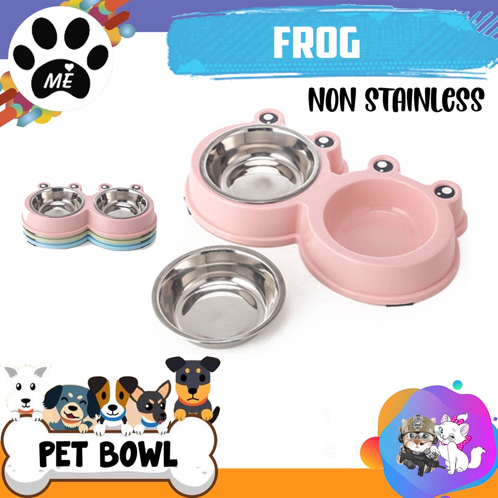 Pet Bowl Anti Slip &quot;FROG&quot; Tempat Makan Minum Hewan