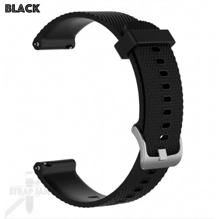 SBF Tali Jam Tangan Garmin Forerunner 245 645 Music - Strap 20mm Rubber Silikon Grey Buckle