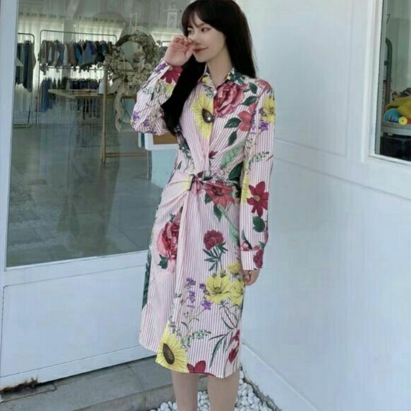 55100 Baju midi dress tunik pesta lebaran idulfitri wanita muslim import baju midi dress gaun pesta 