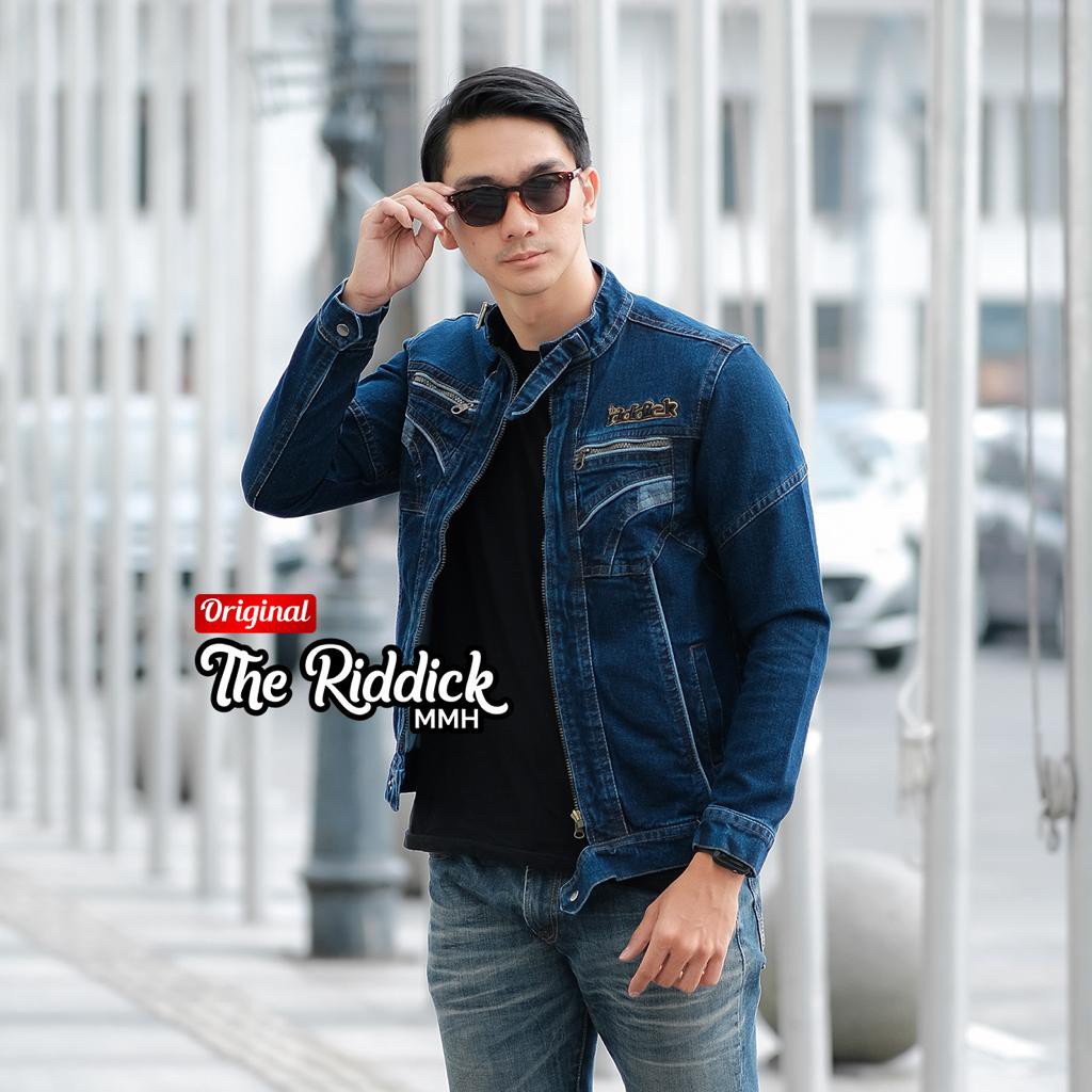 TURUN HARGA ! JAKET JEANS SLETING THE RIDDICK  - JAKET JEANS PRIA - JAKET DENIM - BISA BAYAR DI TEMPAT