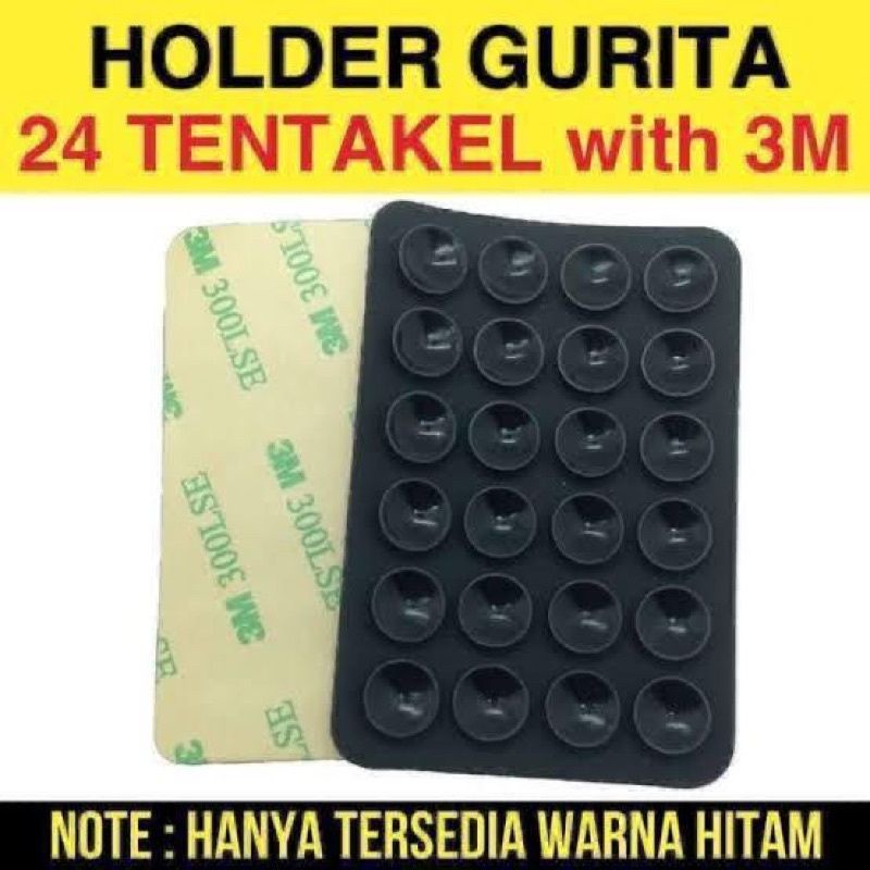 Gurita HP Tentakel Tentacle Gurita HP Motor / Mobil Car Holder Gojek 24 Titik Warna Hitam