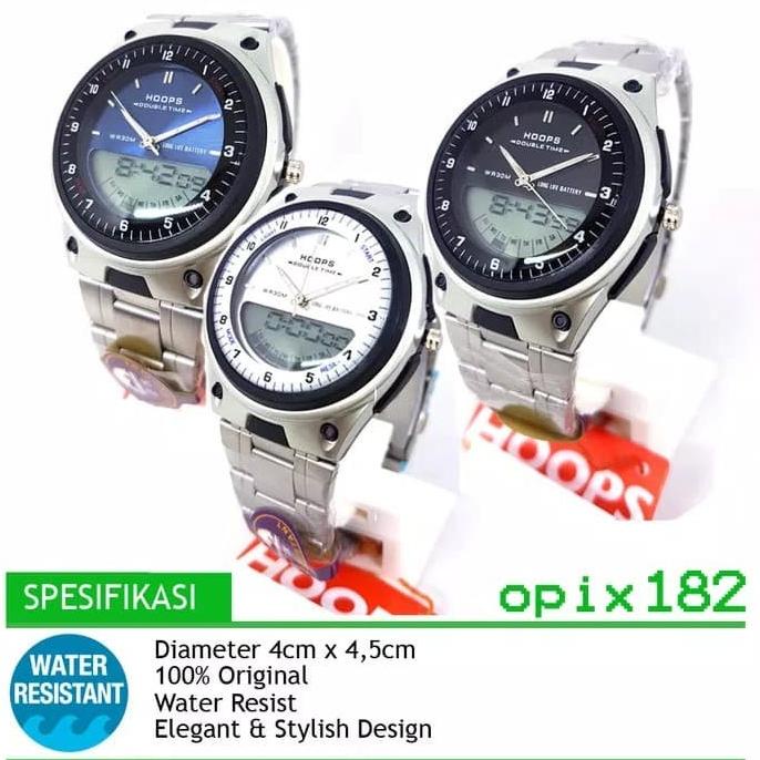 Jam Tangan HOOPS Original Dual time Termurah
