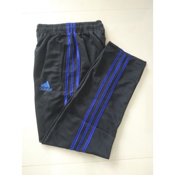 CELANA TRAINING PRIA OLAHRAGA-Hitam list biru