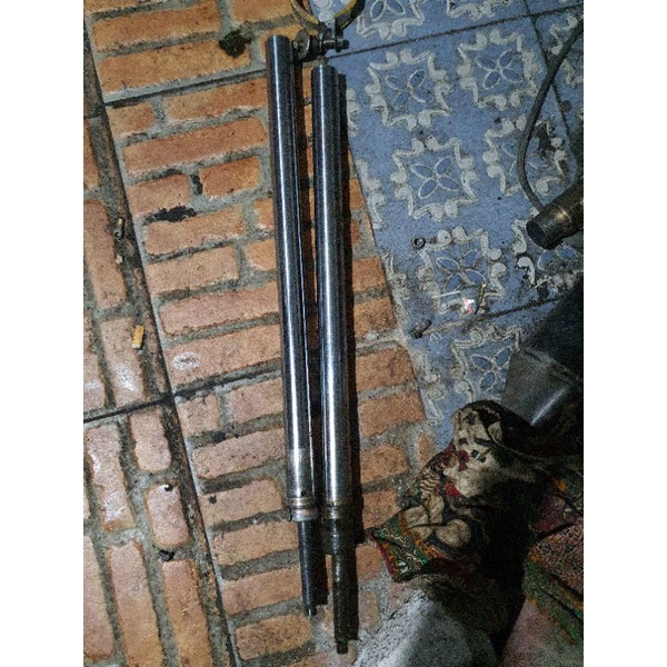ass shockbreker depan ninja 250 fi karbu 250cc 4tak as bottom bambu shock suling original ori 4tak