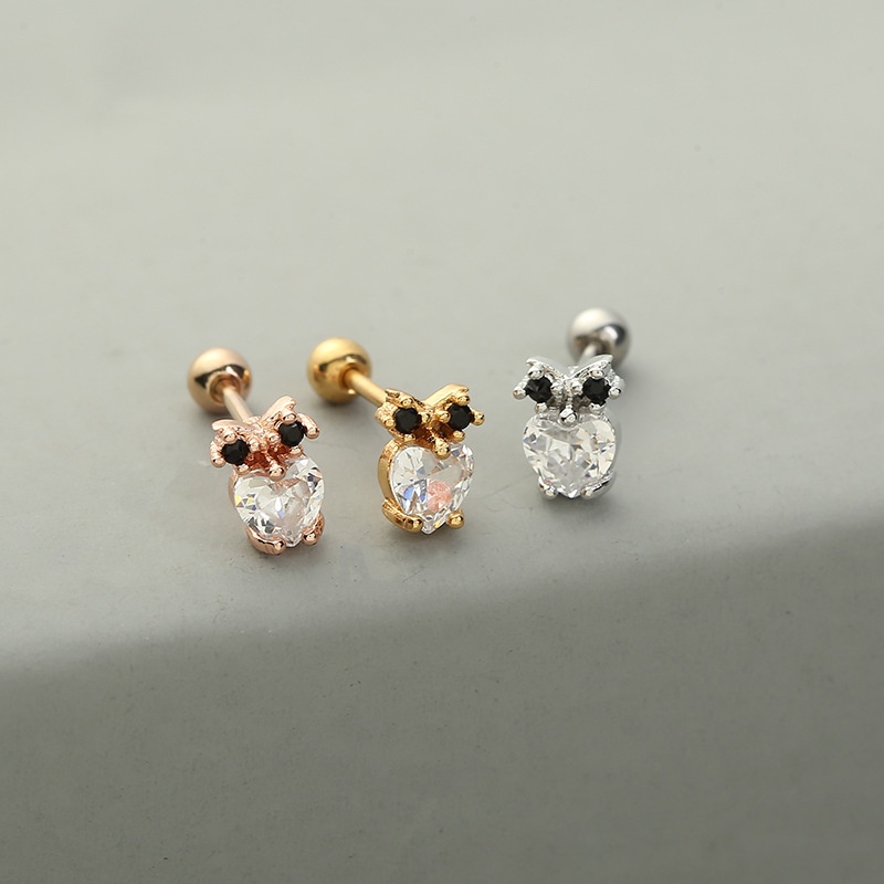 1 Pcs Creative All-match Stainless Steel Fashion Women Earring for Valentine's Day Birthday Gift