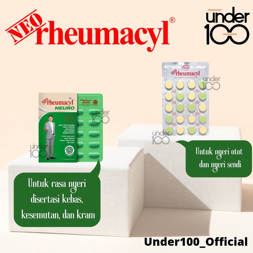 ❤ Under100 ❤ Neo Rheumacyl 20 Tablet | Neuro 10 Tablet Obat Nyeri Otot dan Nyeri Sendi Halal Bode