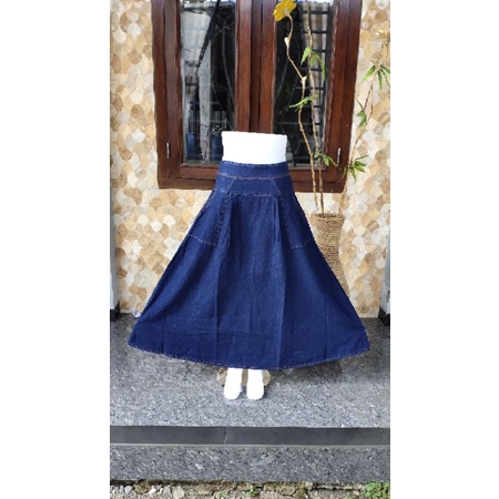 Rok Dewasa / Rok Jeans Wanita / Rok Panjang Dewasa / Rok Denim Panjang / Rok Panjang Wanita 8430