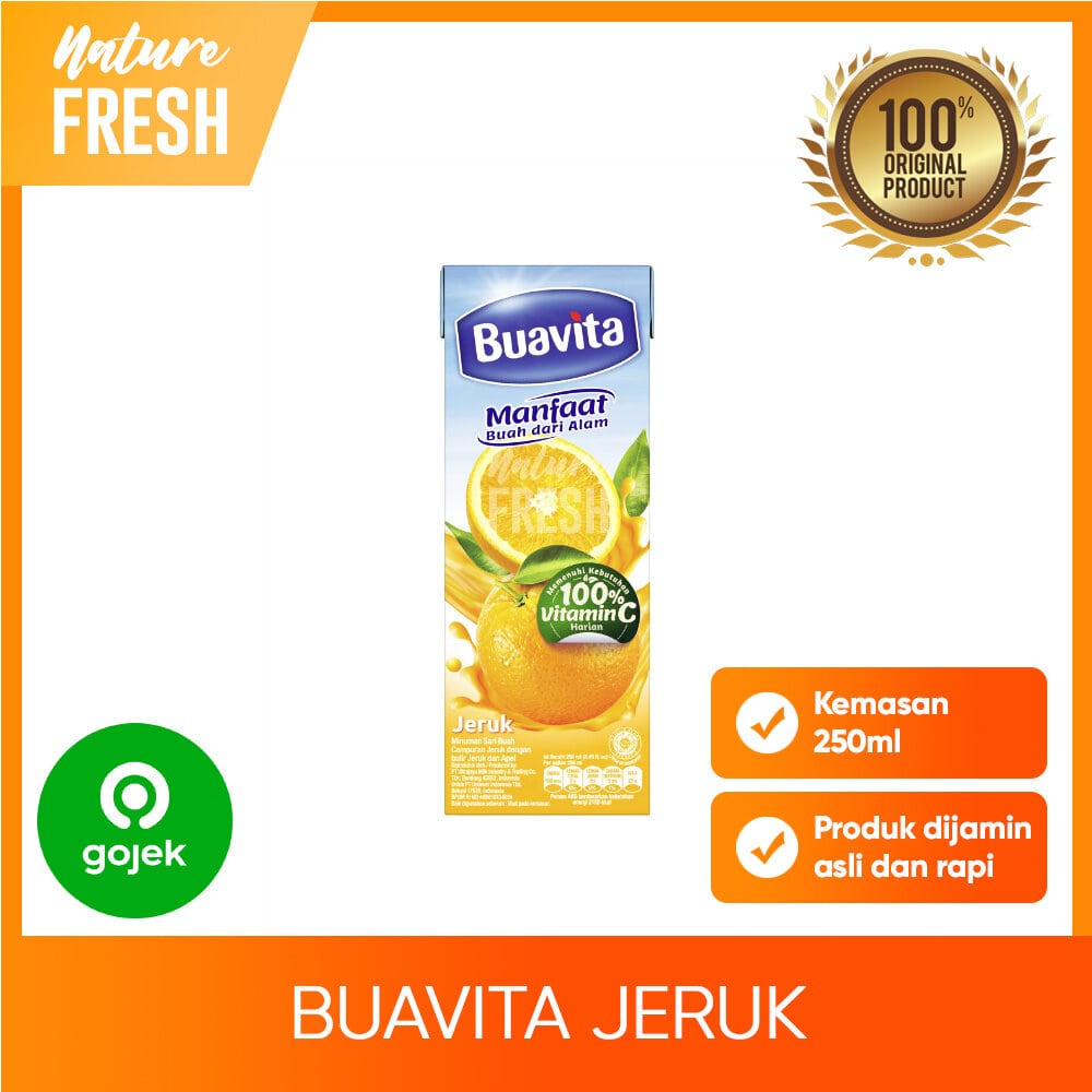 Buavita Juice Jeruk / Leci / Mangga / Apel Kemasan 250ml