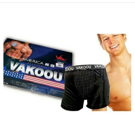 Celana Dalam Vakoou Vakau Vakou Celana Boxer Magnet Terapi Pembesar Mr.P Kesehatan Pria Ampuh Original 100%