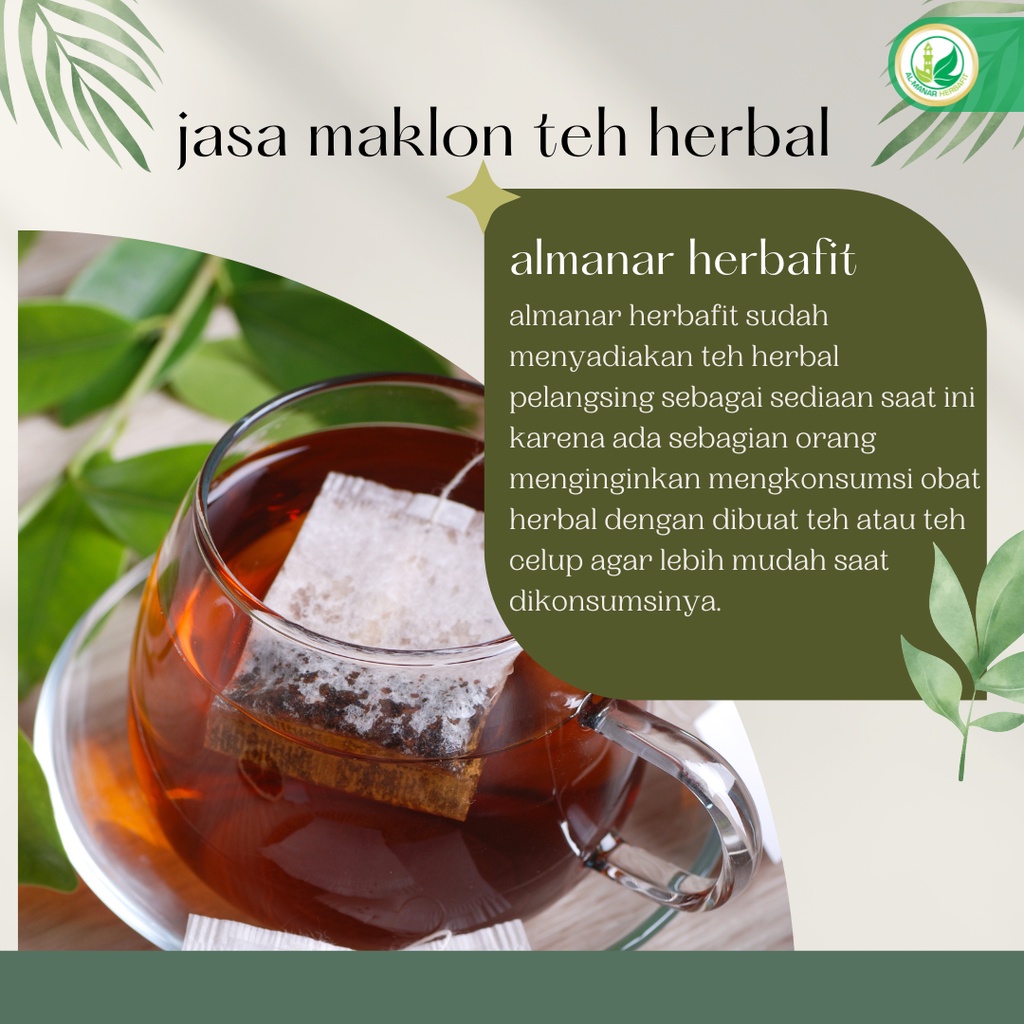 buat teh herbal pelangsing aman dengan jasa maklon almanar herbafit