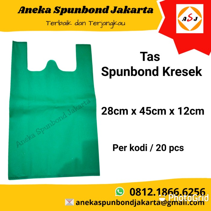 

NEW Tas Spunbond Kresek 28cm x45cm x12cm