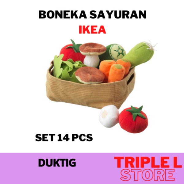 

Unik Boneka Edukasi Sayuran Mainan Memasak Anak Set Isi 14 Pcs DKTG Diskon