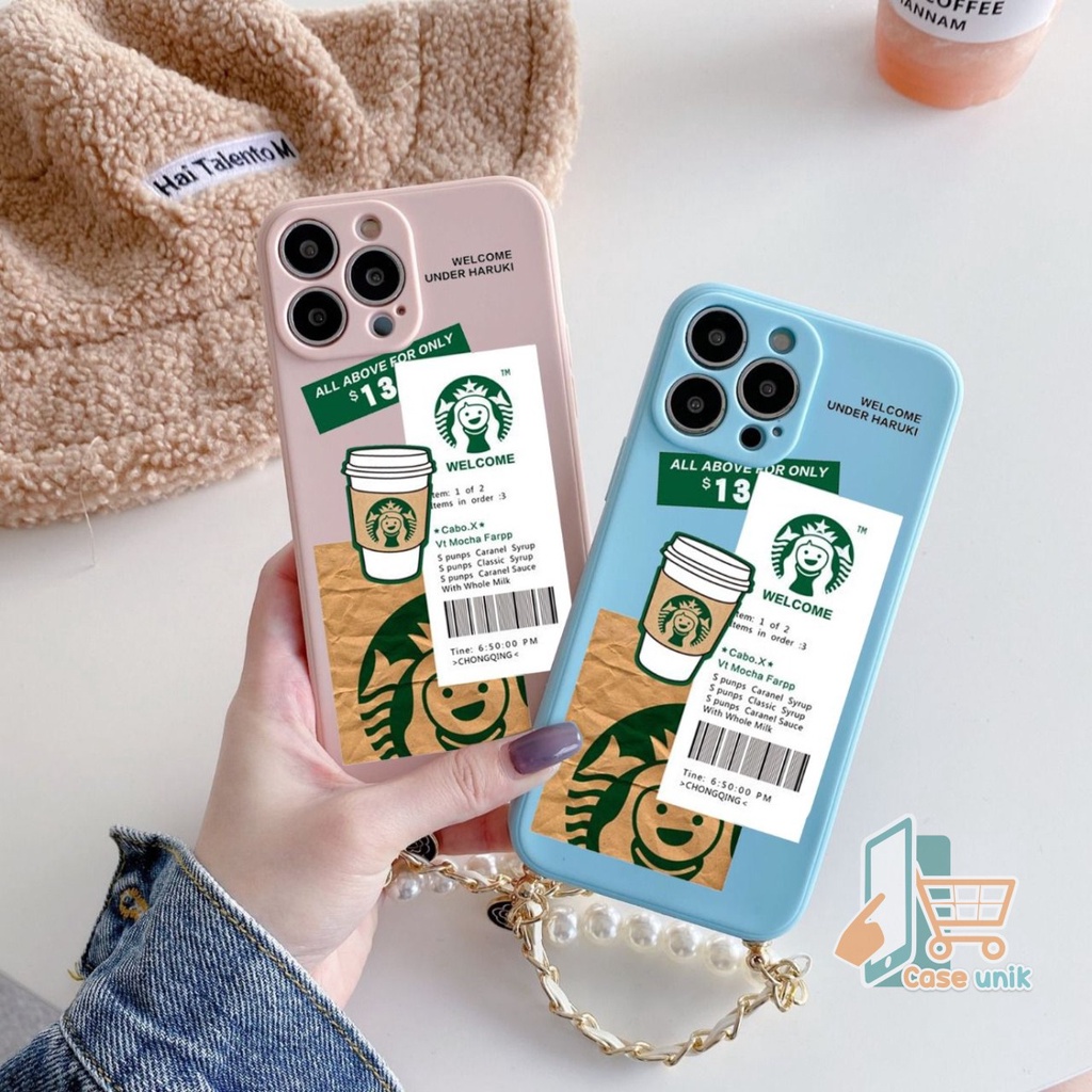 GM001 SOFTCASE ST4RBUCKS RANTAI MUTIARA IPHONE 6 6S 6+ 6S+ 7 8 7+ 8+ X XS XR XS MAX 11 12 13 PRO MAX CS4195