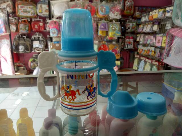 Botol Susu Ninio 3 Fungsi Ada Gagang Pegangan 240 ML/150 ML