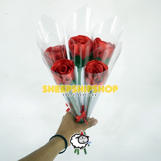 BUNGA MAWAR SATIN Artifisial untuk Acara dan Wisuda // Artificial Rose Graduation Party Flower