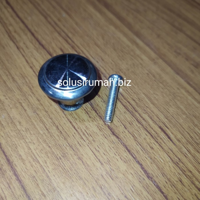 TARIKAN BULAT BESI CROM 24MM LACI 1BIJI KNOP LEMARI BULAT HANDLE SILVE