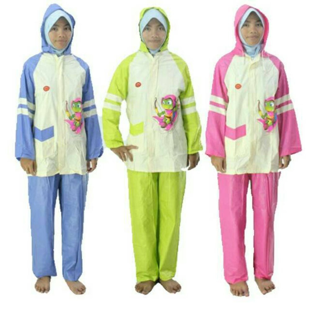 FELWINSHOP Jas Hujan Remaja Star Jaket Celana Anak Remaja